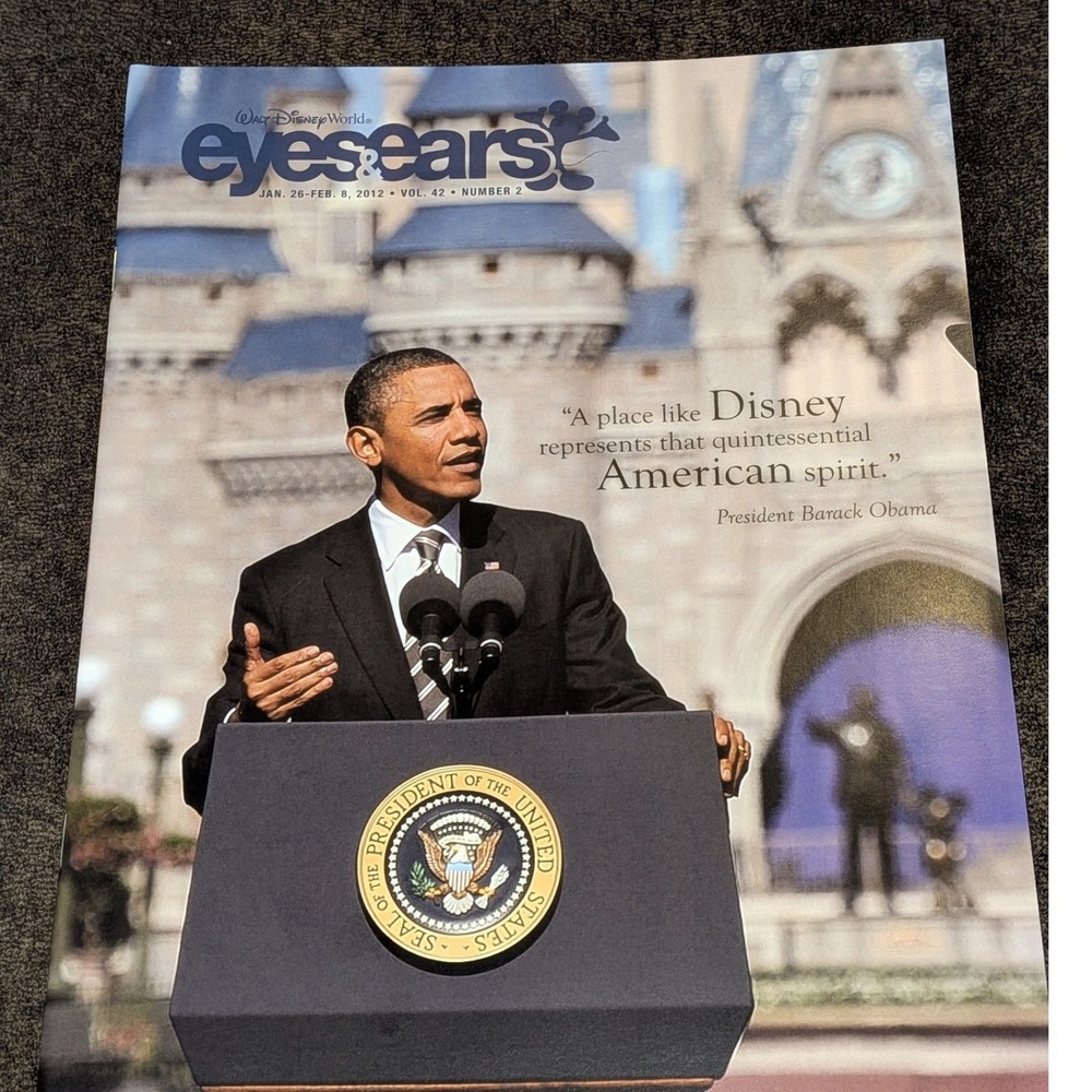 Disney Eyes & Ears Magazine Jan 2012 Barack Obama Cover Walt Disney World Cast